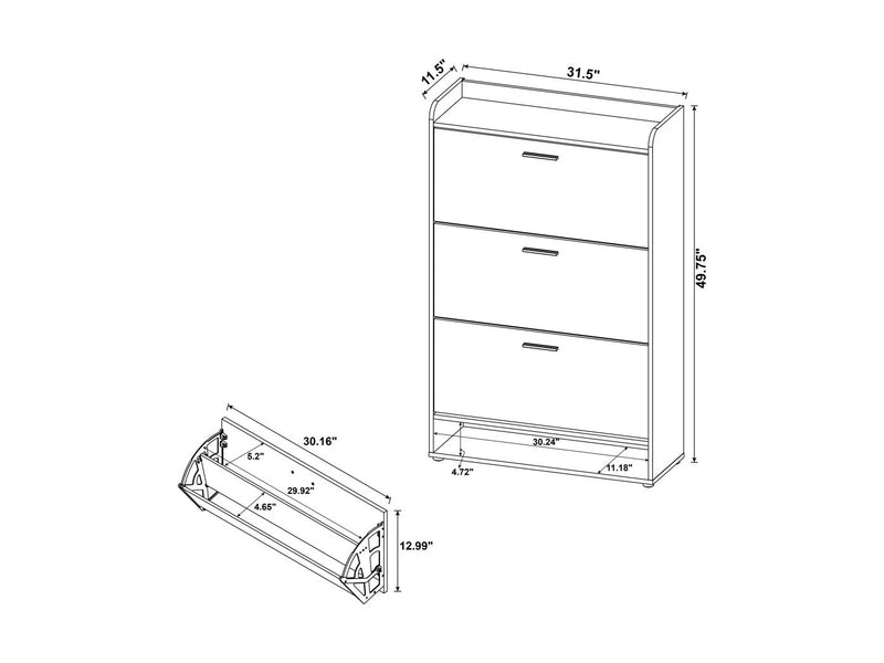 Denia 31.5" Wide Shoe Cabinet