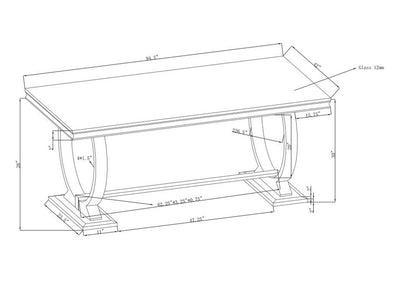 Antoine 94.5" Wide Dining Table