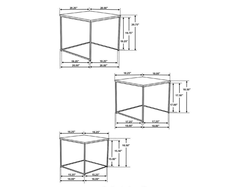 Belcourt 20.7" Tall Nesting Table