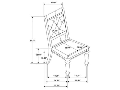 Bling Game 21.5" Wide Dining Chair (Set of 2)