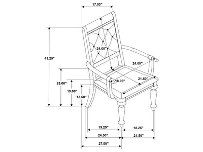 Bling Game 24" Wide Dining Armchair (Set of 2)