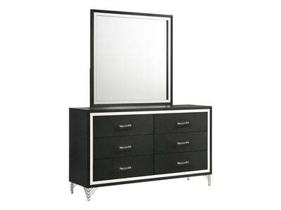 Lucia 57.2" Wide 6 Drawer Dresser With Mirror