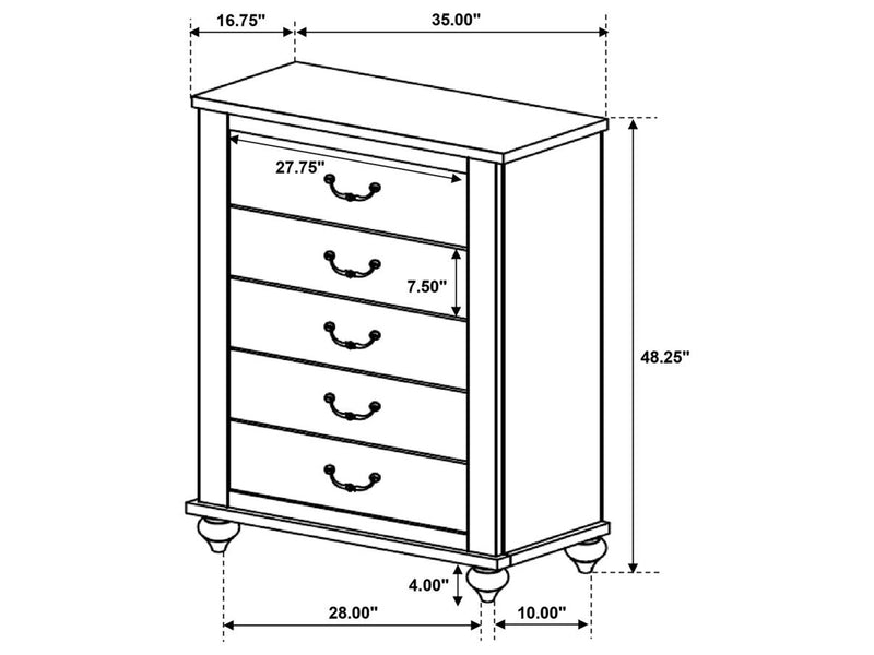 Stillwood 35" Wide 5 Drawer Chest