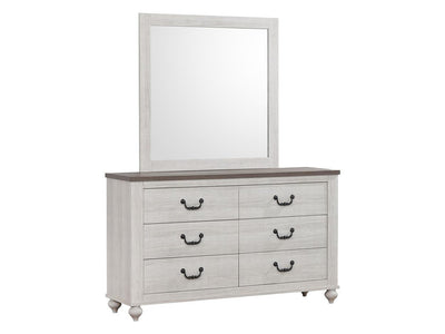 Stillwood 59" Wide 6 Drawer Dresser With Mirror