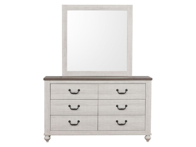 Stillwood 59" Wide 6 Drawer Dresser With Mirror