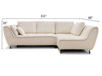 Cocoli 111" Wide Convertible Sectional