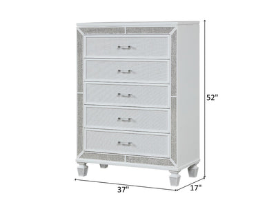 Crystal 37" Wide 5 Drawer Chest