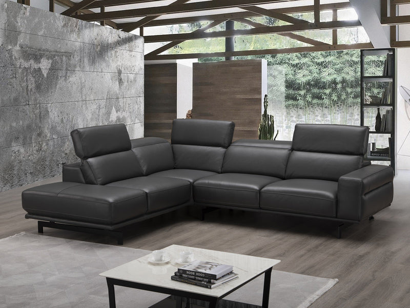 Davenport 112.2" / 94.4" Wide Leather Sectional