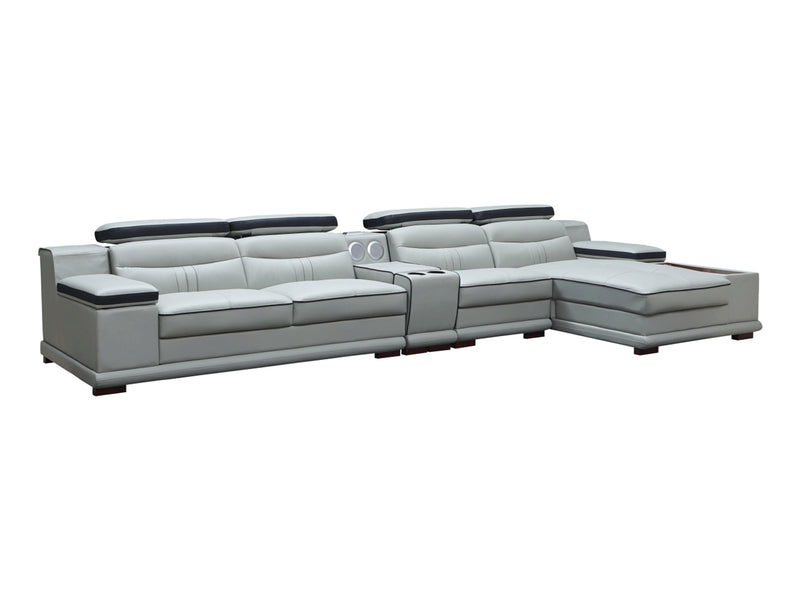 908 153.5" Wide Leather Sectional Set