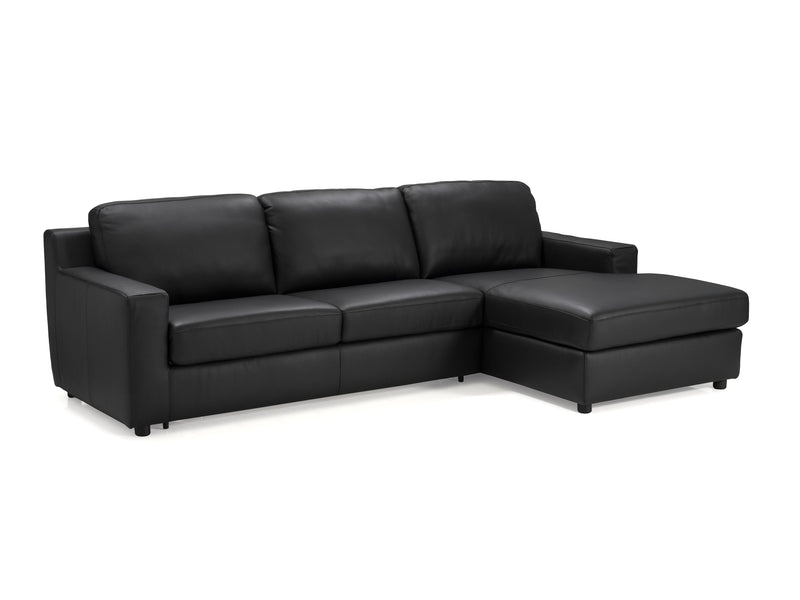 Elizabeth Premium 109.8" / 67.7" Wide Convertible Leather Sectional