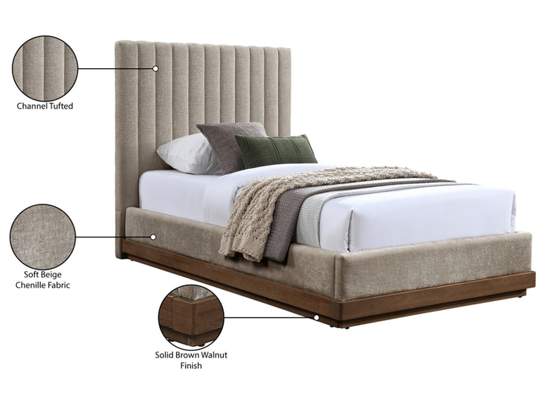 Emmet Walnut Platform Bed