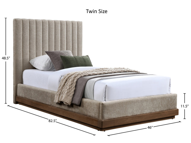 Emmet Walnut Platform Bed