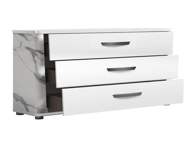 Anna 69" Wide 3 Drawer Dresser With Mirror