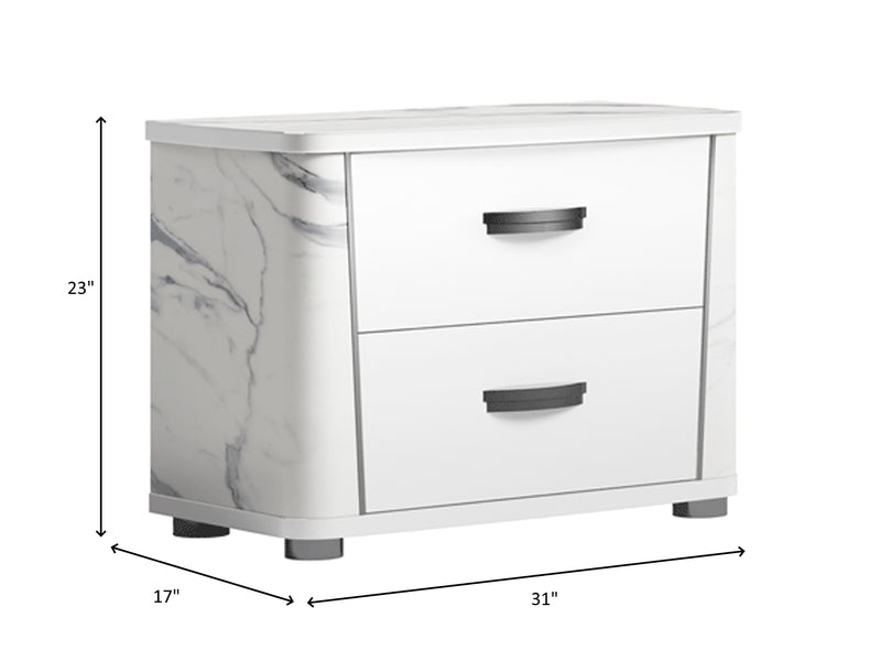 Anna 31" Wide 2 Drawer Nightstand