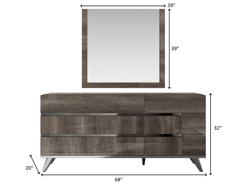 Medea 68" Wide Dresser With Mirror