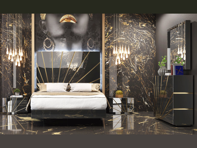 Oro Black Bedroom Set