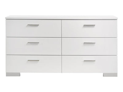 Felicity 63" Wide 6 Drawer Dresser With Mirror