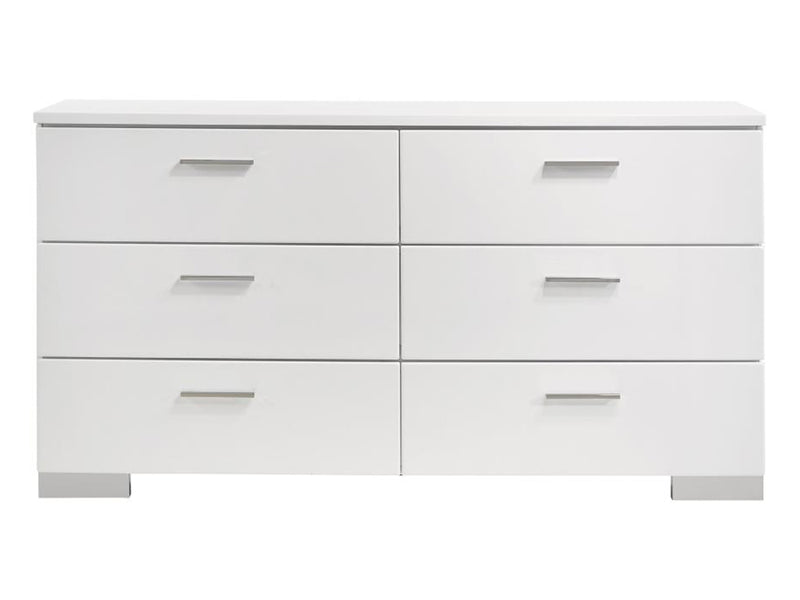 Felicity 63" Wide 6 Drawer Dresser With Mirror