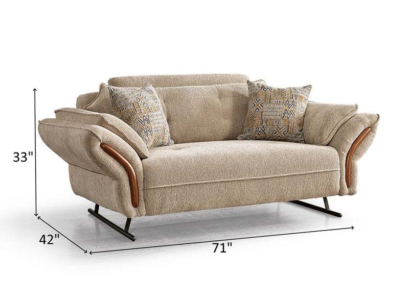 Lugano Fermina 71" Wide Extendable Loveseat