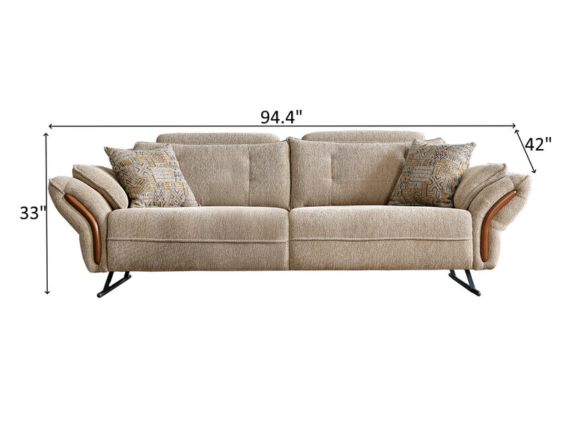 Lugano Fermina 94.4" Wide Extendable Sofa