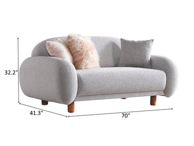 Nova Fermina 70" Wide Boucle Extendable Loveseat