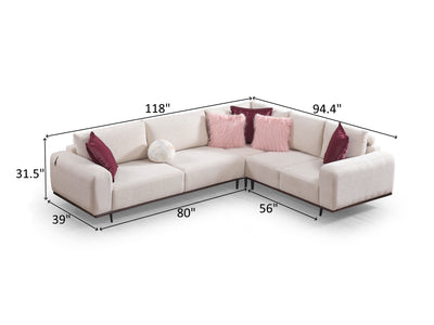 Viera 118" Wide Sectional