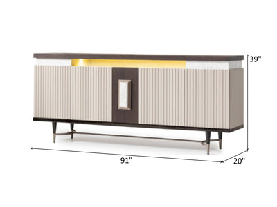 Galante 91" Wide Buffet With Mirror