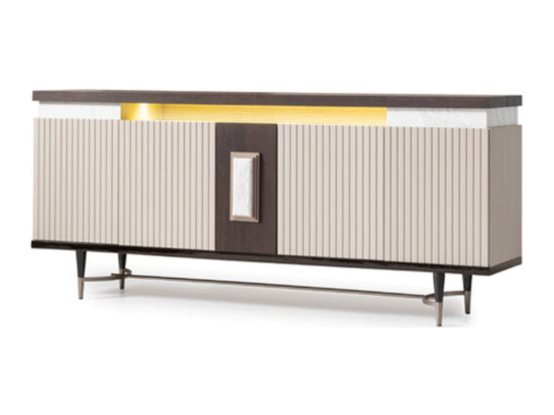 Galante 91" Wide Buffet With Mirror