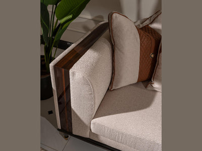 Nevada Gab 108" Wide Wooden Arm Sofa