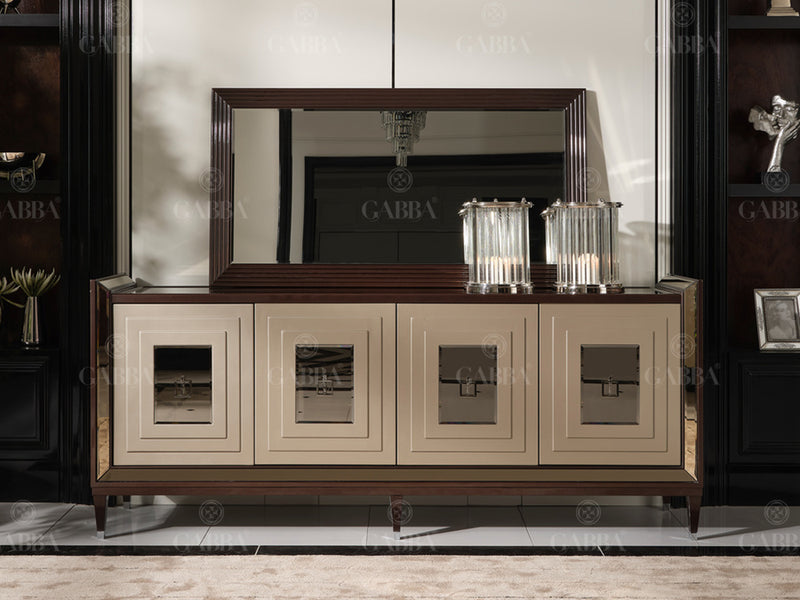 Varna 87.4" Wide Buffet With Mirror