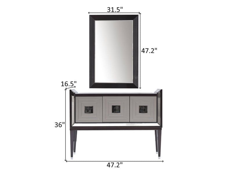 Varna 47.2" Wide Console Table With Mirror