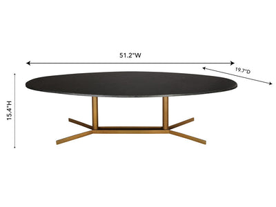 Gemma 51.2" Wide Marble Coffee Table