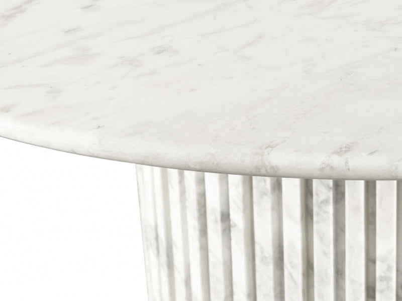 Genoa 48" Wide Genuine Marble Round Dining Table