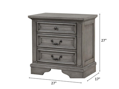 Grace Gala 27" Tall 3 Drawer Nightstand