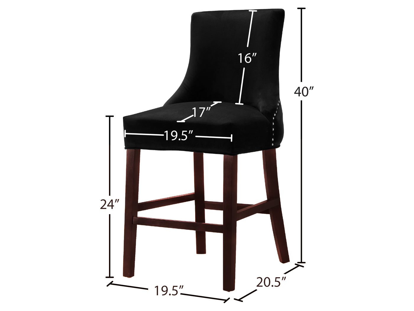 Hannah Velvet Bar Stool (Set of 2) – Istanbul Furniture - Home of ...