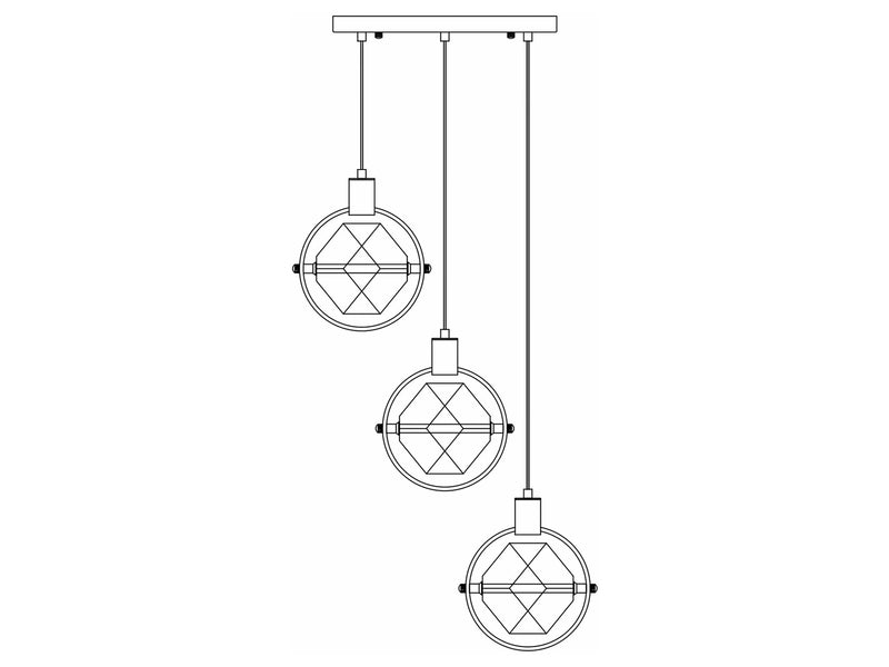 Hollywood Cube 18" Wide Chandelier