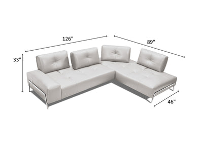 I763 126" / 89" Wide Leather Sectional