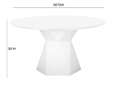 Iris 56" Wide Round Dining Table