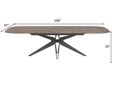 Hexagon 108" Wide 10 Person Dining Table