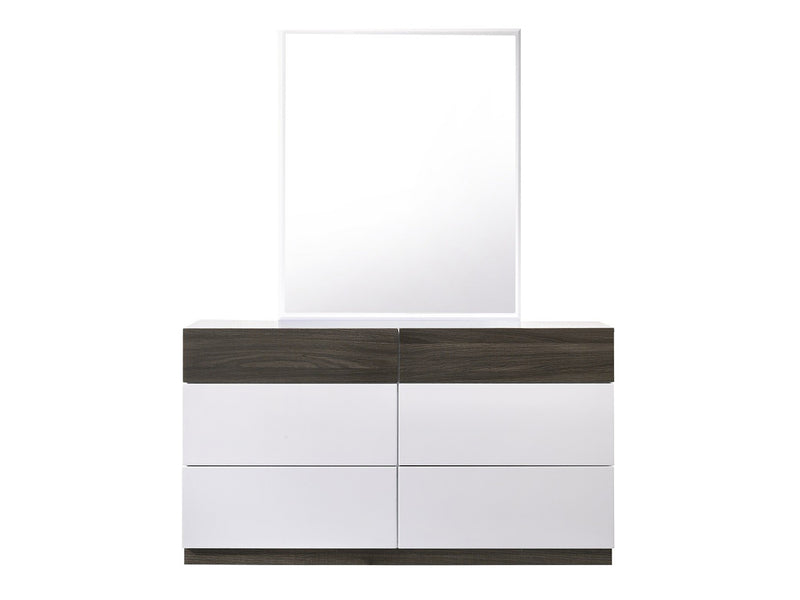 Sanremo Jn 55" Wide 6 Drawer Dresser With Mirror