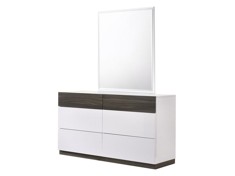 Sanremo Jn 55" Wide 6 Drawer Dresser With Mirror