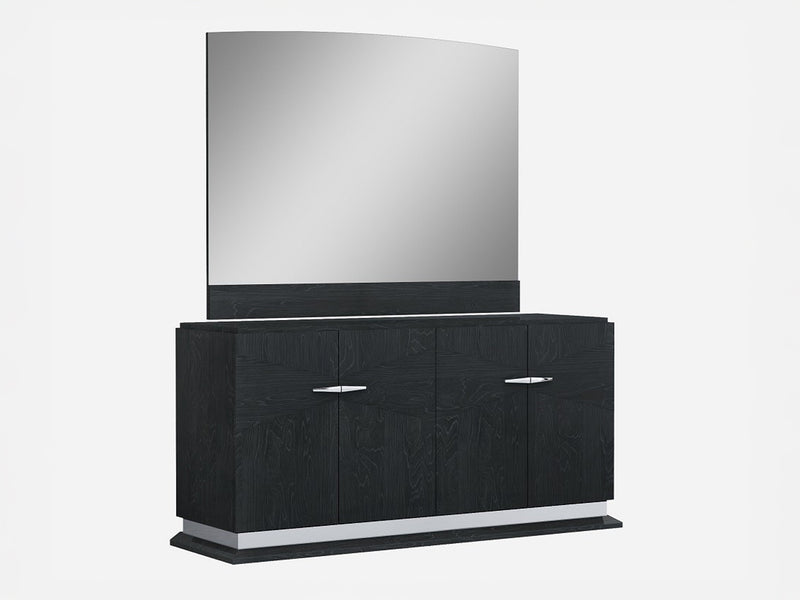 Valentina 67" Wide 4 Door Buffet With Mirror