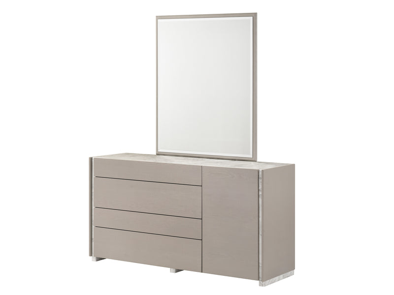 Pearl 56" Wide 4 Drawer Dresser With Mirror