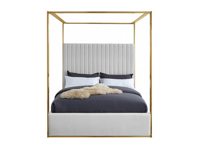 Jones Leather Canopy Bed