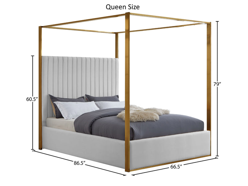 Jones Leather Canopy Bed