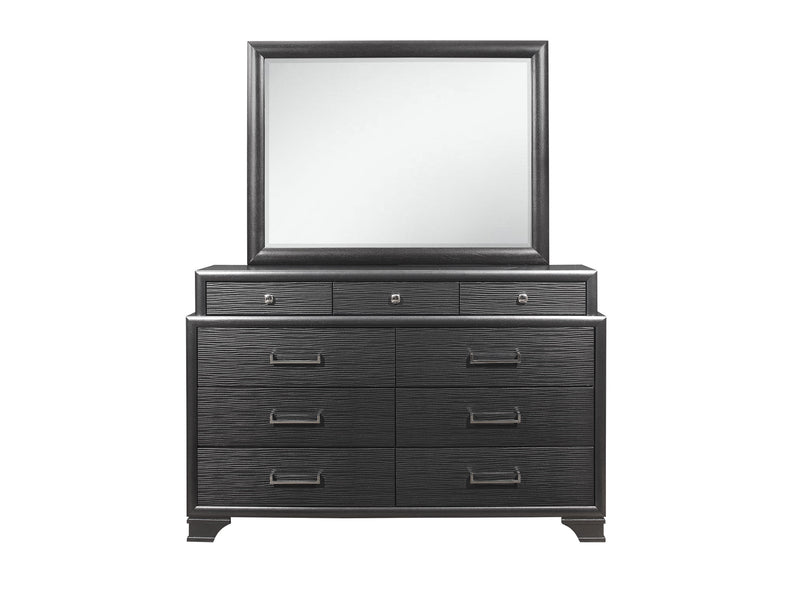 Jordyn 59" Wide 9 Drawer Dresser With Mirror