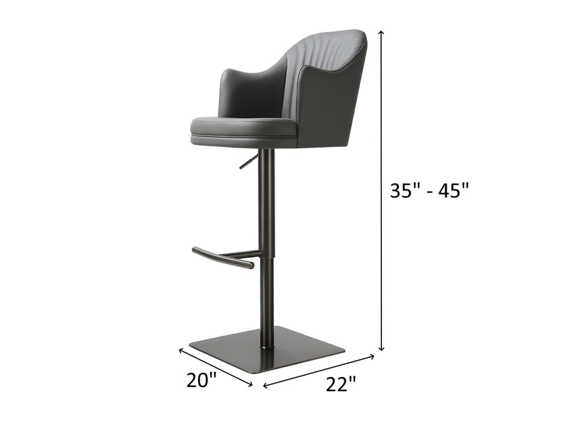 K C418A-58  Eco Leather Bar Stool