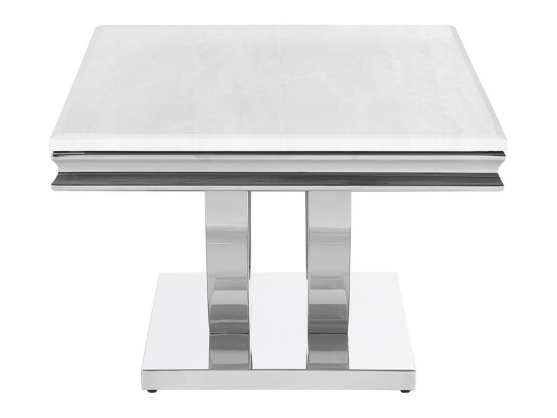 Kerwin 51" Wide Rectangular Stone Top Coffee Table
