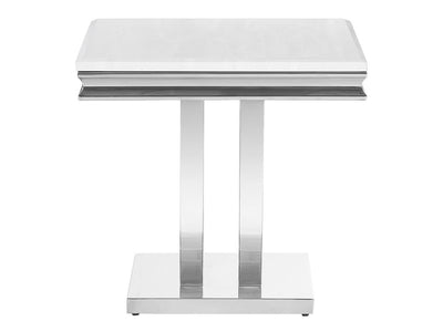 Kerwin 23" Tall Square Stone Top End Table