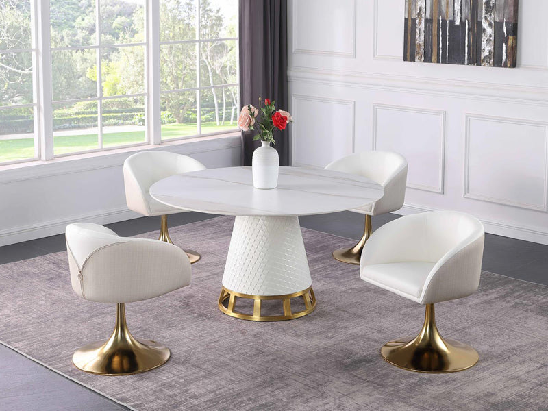 Khloe 55.1" Wide Round Dining Table